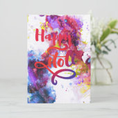glücklich Holi Ankündigung (Stehend Vorderseite)