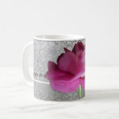 Glücklich ich pinkfarbene Rosen-Tasse Kaffeetasse (Vorderseite Links)