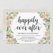 Glücklich immer danach, Elopement Empfang Einladun Einladung (Vorne/Hinten)