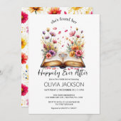 Glücklich immer nach dem Brautparty "Buch und Ring Einladung (Vorne/Hinten)