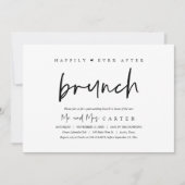 Glücklich immer nach dem Brunch Post Hochzeit feie Einladung (Vorderseite)