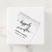 Glücklich immer nach dem Herzen und Silver Confett Geschenkanhänger (Beispiel)