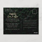 Glücklich immer nach dem modernen Blatt Hochzeit E Postkarte (Rückseite)