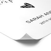 Glücklich immer nach dem Party begrüßen Hochzeitsw Poster (Ecke)