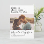 glücklich immer nach dem Party Einladung (Stehend Vorderseite)