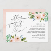 Glücklich immer nach dem Party, Elopement, Grün Einladung (Vorne/Hinten)