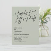 Glücklich immer nach dem Party Moderne Elegante La Einladung (Stehend Vorderseite)