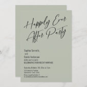 Glücklich immer nach dem Party Moderne Elegante La Einladung (Vorne/Hinten)