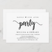 Glücklich immer nach dem rustikalen Party, Hochzei Einladung (Vorne/Hinten)