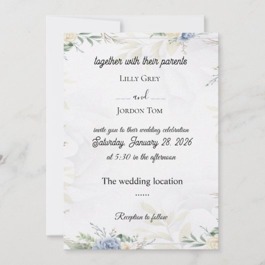 Glücklich immer nach dem Start jetzt Einladung (Vorderseite)