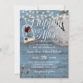 Glücklich immer nach der dummen blauen Märchenhoch Einladung (Vorderseite)