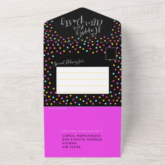 Glücklich immer nach der Hochzeitsfeier Foto Konfe All In One Einladung (Außenbereich)