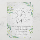 Glücklich immer nach der modernen Verlobung im Grü Einladung (Vorne/Hinten)