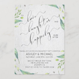 Glücklich immer nach der modernen Verlobung im Grü Einladung