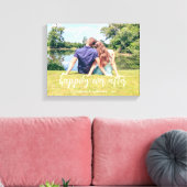 glücklich immer nach ein paar Fotos Leinwanddruck (Insitu (Wohnzimmer))