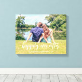 glücklich immer nach ein paar Fotos Leinwanddruck (Insitu (Holzboden))