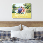 glücklich immer nach ein paar Fotos Leinwanddruck (Insitu (Schlafzimmer))