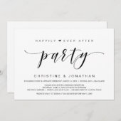 Glücklich immer nach, Hochzeit Elopement Party Einladung (Vorne/Hinten)