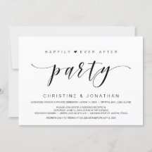 Glücklich immer nach, Hochzeit Elopement Party