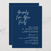 Glücklich immer nach, Hochzeit Elopement Party Inv Einladung (Vorne/Hinten)