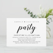 Glücklich immer nach, Hochzeit Elopement Party Inv Einladung (Stehend Vorderseite)