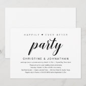 Glücklich immer nach, Hochzeit Elopement Party Inv Einladung (Vorne/Hinten)