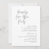 Glücklich immer nach, Hochzeit Elopement Party Inv Einladung (Vorderseite)