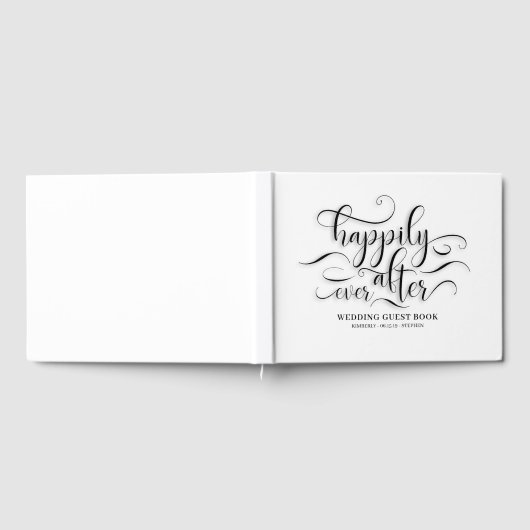glücklich immer nach Hochzeit Gästebuch (Voll)