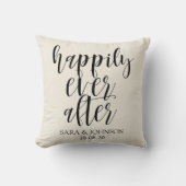 glücklich immer nach|Hochzeit Geschenk für Paare Kissen (Vorderseite)