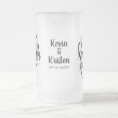 glücklich immer nach Hochzeit Mattglas Bierglas (Mittel)