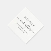 glücklich immer nach Hochzeit Serviette (Ecke)