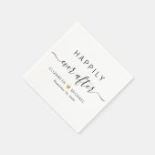 glücklich immer nach Hochzeit Serviette (Ecke)