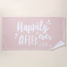 Glücklich immer nach Hochzeitsfeiern Strandtuch