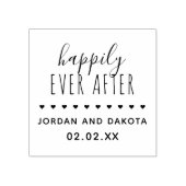 glücklich immer nach | Hochzeitsherzen Save the Da Gummistempel (Prägung)