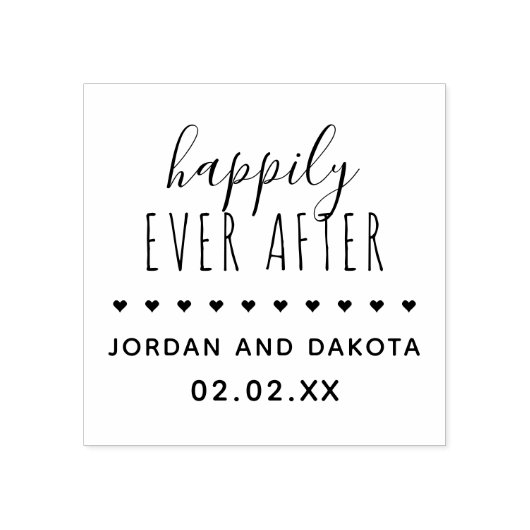 glücklich immer nach | Hochzeitsherzen Save the Da Gummistempel (Prägung)