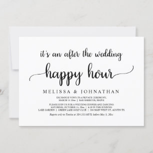 Glücklich immer nach Hochzeitstag Elopement glückl Einladung