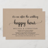 Glücklich immer nach Hochzeitstag Elopement glückl Einladung (Vorne/Hinten)