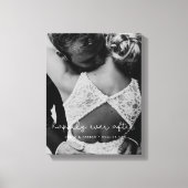 Glücklich immer nach niedlichem skurrilen Hochzeit Leinwanddruck (Vorderseite)