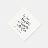 glücklich immer nach | Personalisierte Hochzeit Serviette (Ecke)