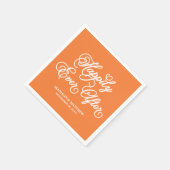 glücklich immer nach | Personalisiertes Papier Nap Serviette (Ecke)