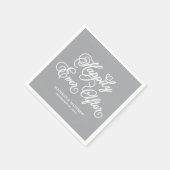 glücklich immer nach | Personalisiertes Papier Nap Serviette (Ecke)