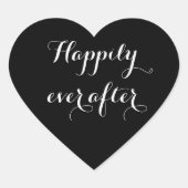 Glücklich immer nach Stickern Herzform Herz-Aufkleber (Vorderseite)