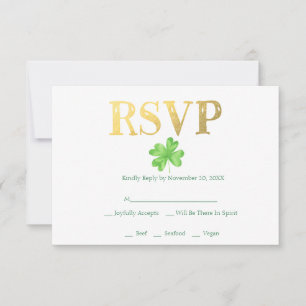 Glücklich in irischem Hochzeit UAWG der Liebe- RSVP Karte
