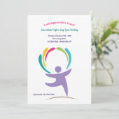 Glücklich ist es Leap Year Birthday Einladung (Stehend Vorderseite)