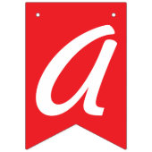 GLÜCKLICH JAHRESTAG, ROT + Weiß Wimpelkette (Zweite Fahne)