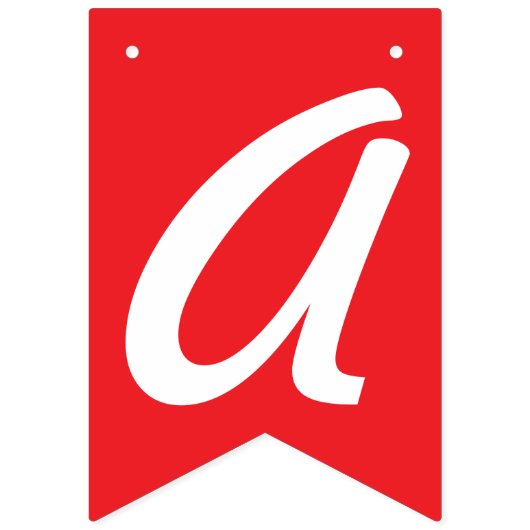 GLÜCKLICH JAHRESTAG, ROT + Weiß Wimpelkette (Zweite Fahne)