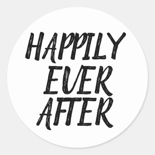 GLÜCKLICH JE NACH DEM WEDDING STICKERS (Vorderseite)
