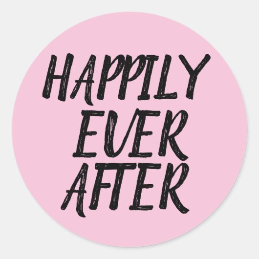 GLÜCKLICH JE NACH DEM WEDDING STICKERS (Vorderseite)
