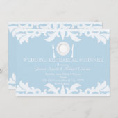 GLÜCKLICH JE NACH Hochzeit Probe Dinner einladen Einladung (Vorne/Hinten)