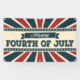 glücklich Juli 4. Banner